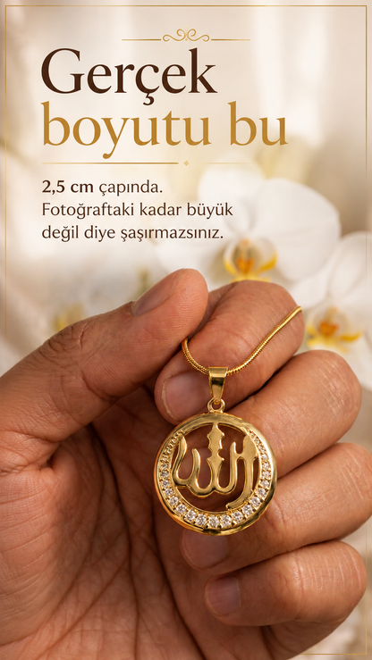FEMBELT SIGNATURE | Bombeli Allah Lafzı Zirkon Kolye