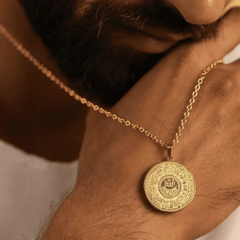 Ayetel kürsi kolye gold