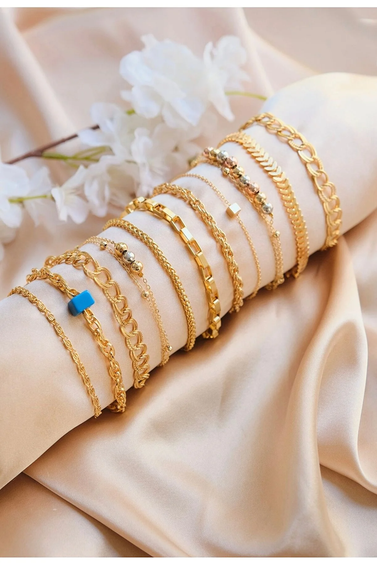 Kadın Bileklik Kombin Seti Altın Kaplama (11 ADET) - Fembelt