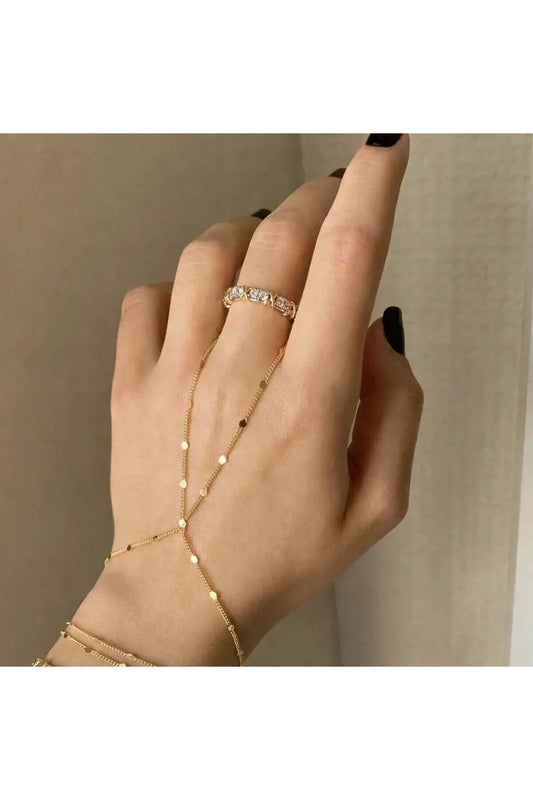 Kadın Gold Pullu Şahmeran Bileklik - Fembelt