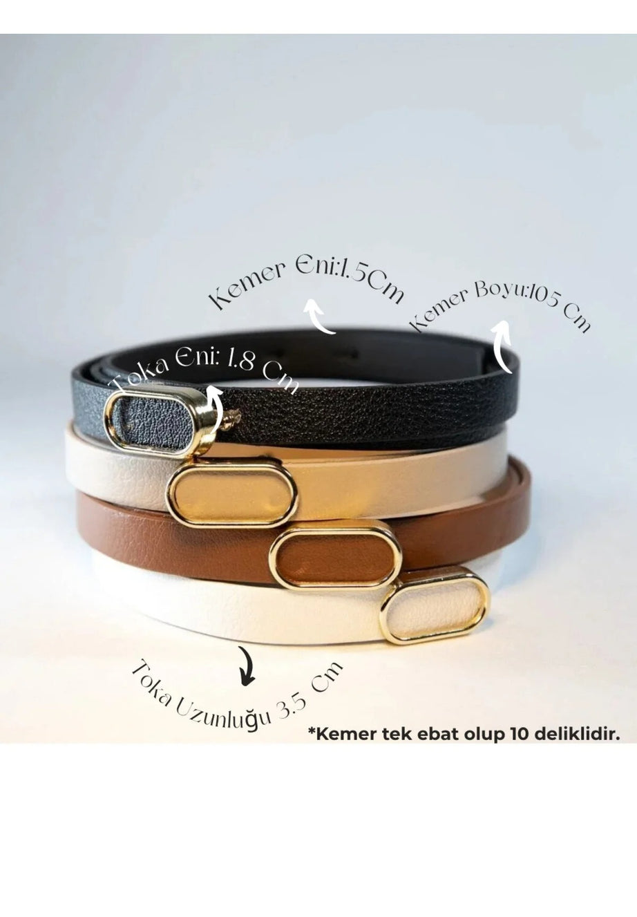 Ultra İnce Minimal Kadın Kemer – Modern Stil 4lü