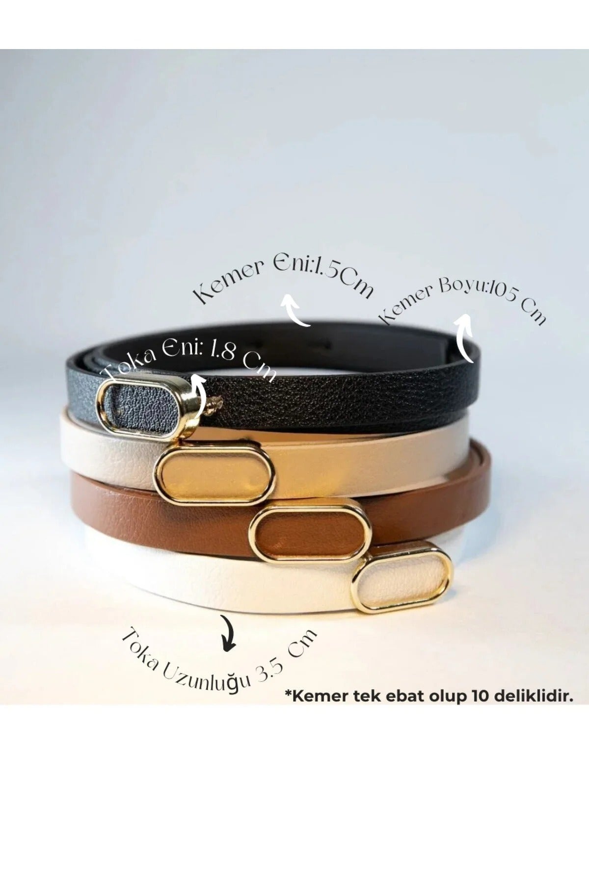 Ultra İnce Minimal Kadın Kemer – Modern Stil 4lü - Fembelt