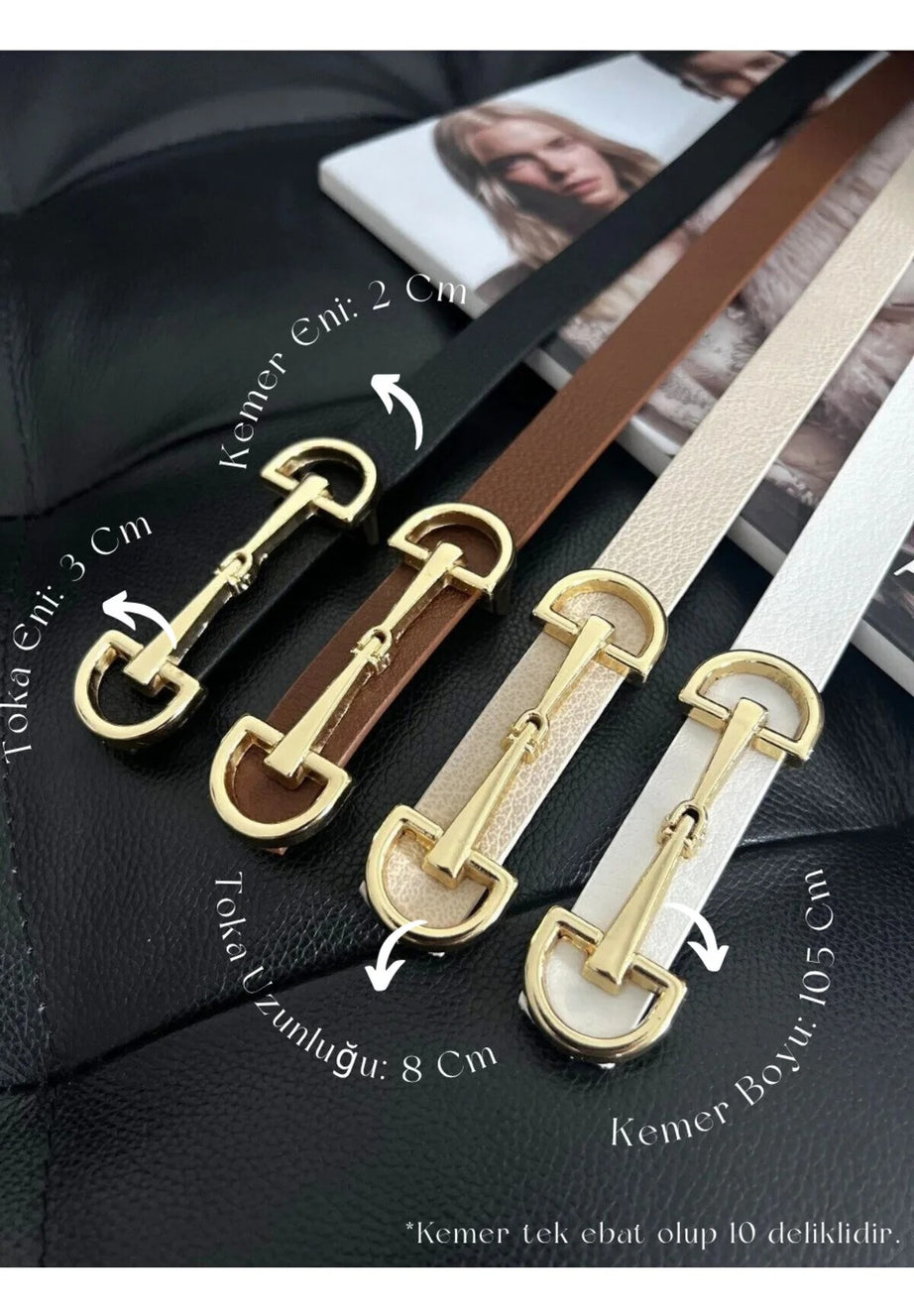 Uzun Tokalı İnce Kadın Kemer – Premium Stil 4lü