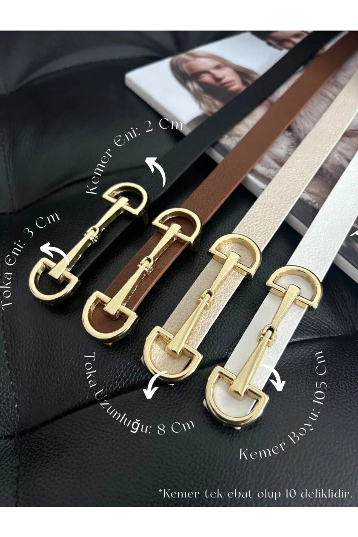 Uzun Tokalı İnce Kadın Kemer – Premium Stil 4lü - Fembelt