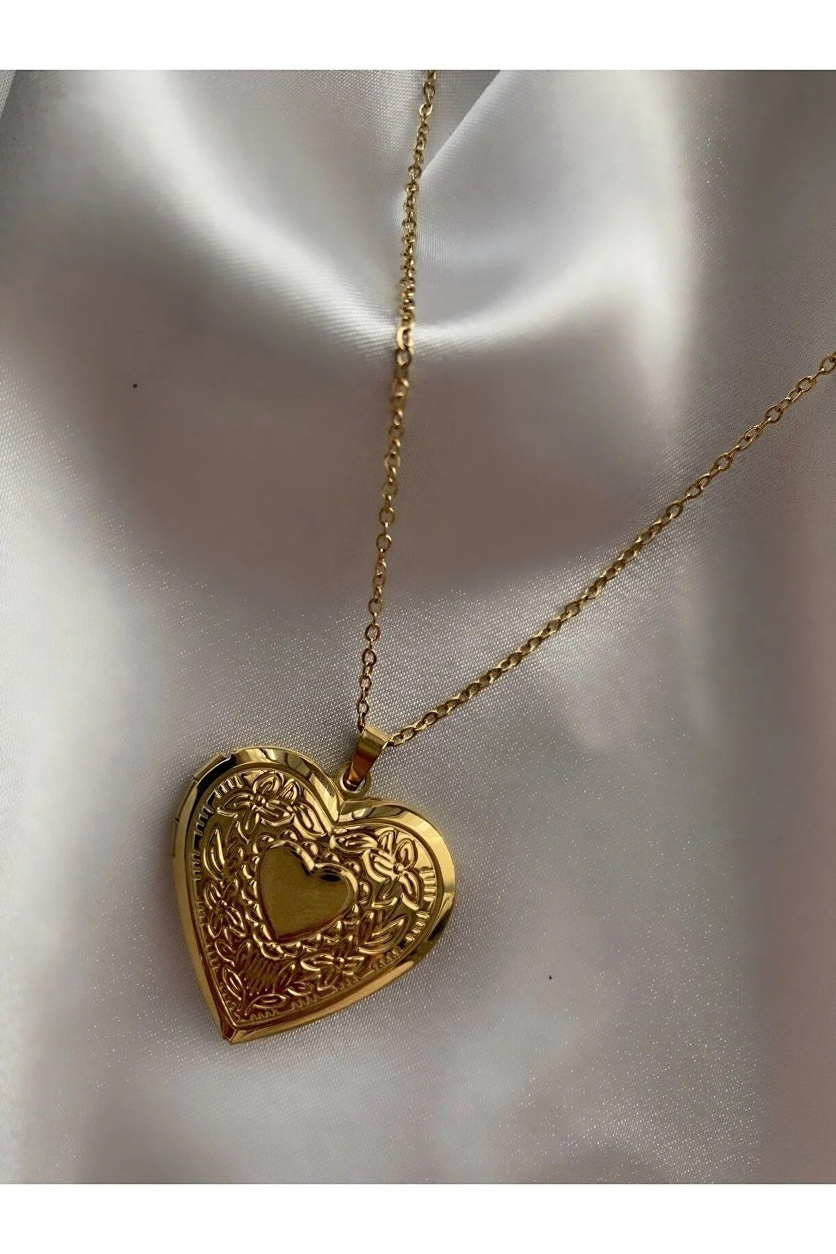 kalpli fotograflı kolye - Fembelt